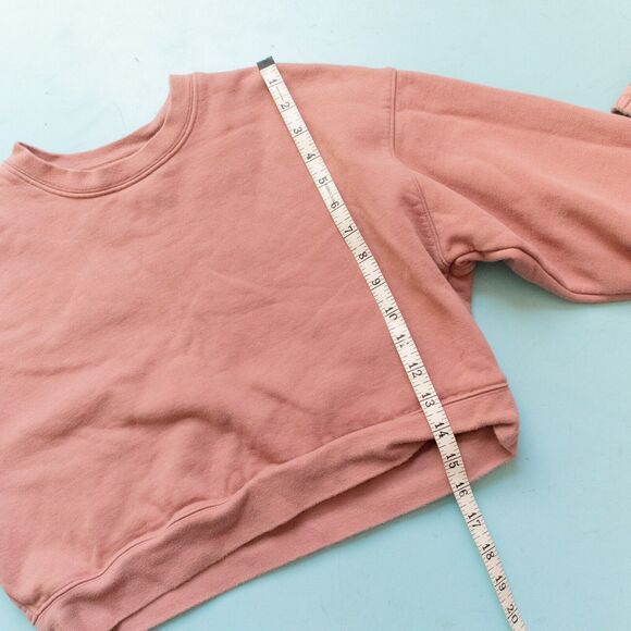 Girlfriend Collective Birch 50/50 Crop Sweatshirt Classic Jogger Sweat Set XS - Picture 4 of 10